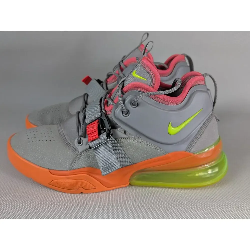 Nike Air Force 270 Sherbert Gray Orange Men’s Size 11.5 AH6772-007 WORN TWICE